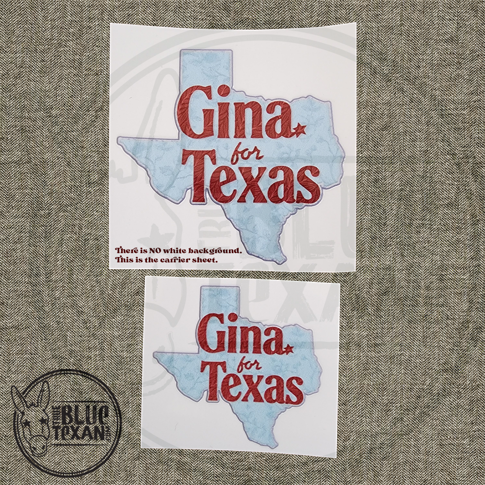 Gina for Texas 4" & 3" Decal Set | UV Printed Perma Decal