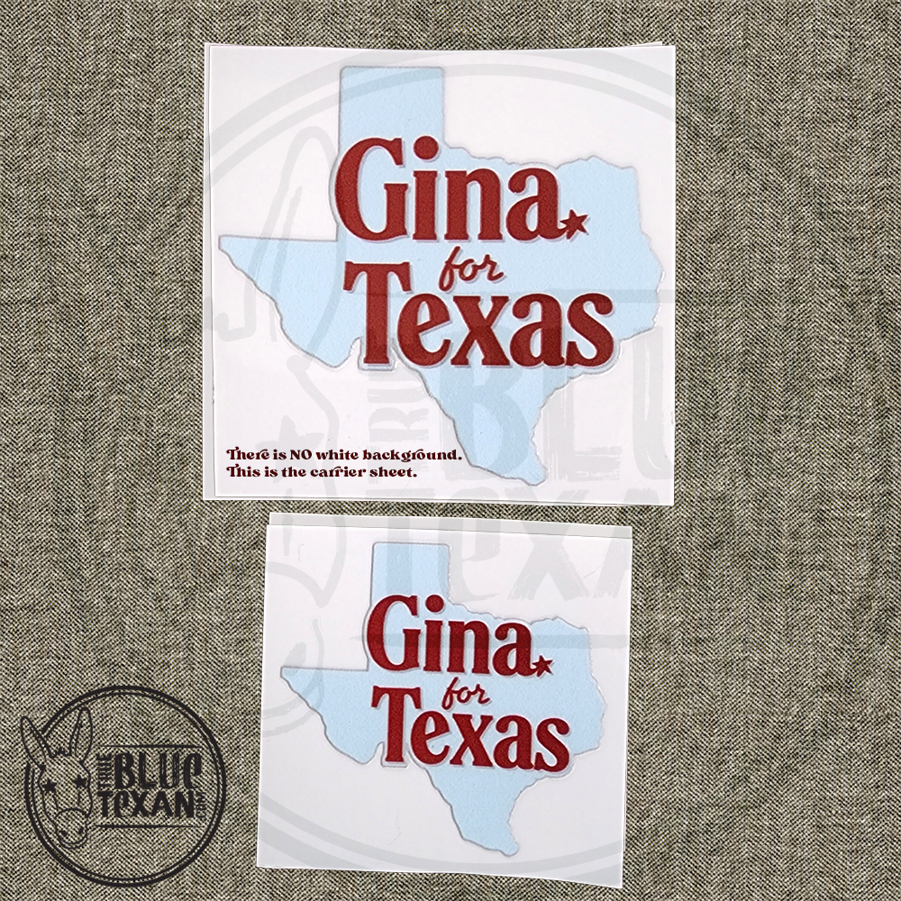 Gina for Texas 4" & 3" Decal Set | UV Printed Perma Decal
