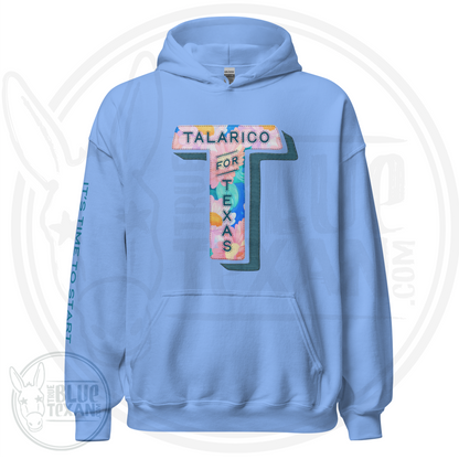 Talarico for Texas w/ Arm Quote | Faux Floral Applique | Unisex Hoodie