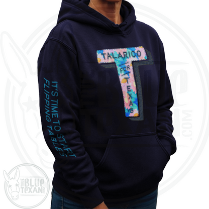Talarico for Texas w/ Arm Quote | Faux Floral Applique | Unisex Hoodie