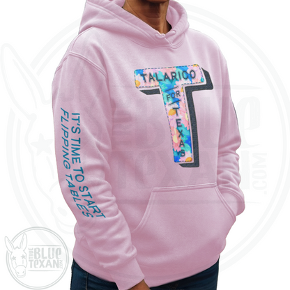 Talarico for Texas w/ Arm Quote | Faux Floral Applique | Unisex Hoodie