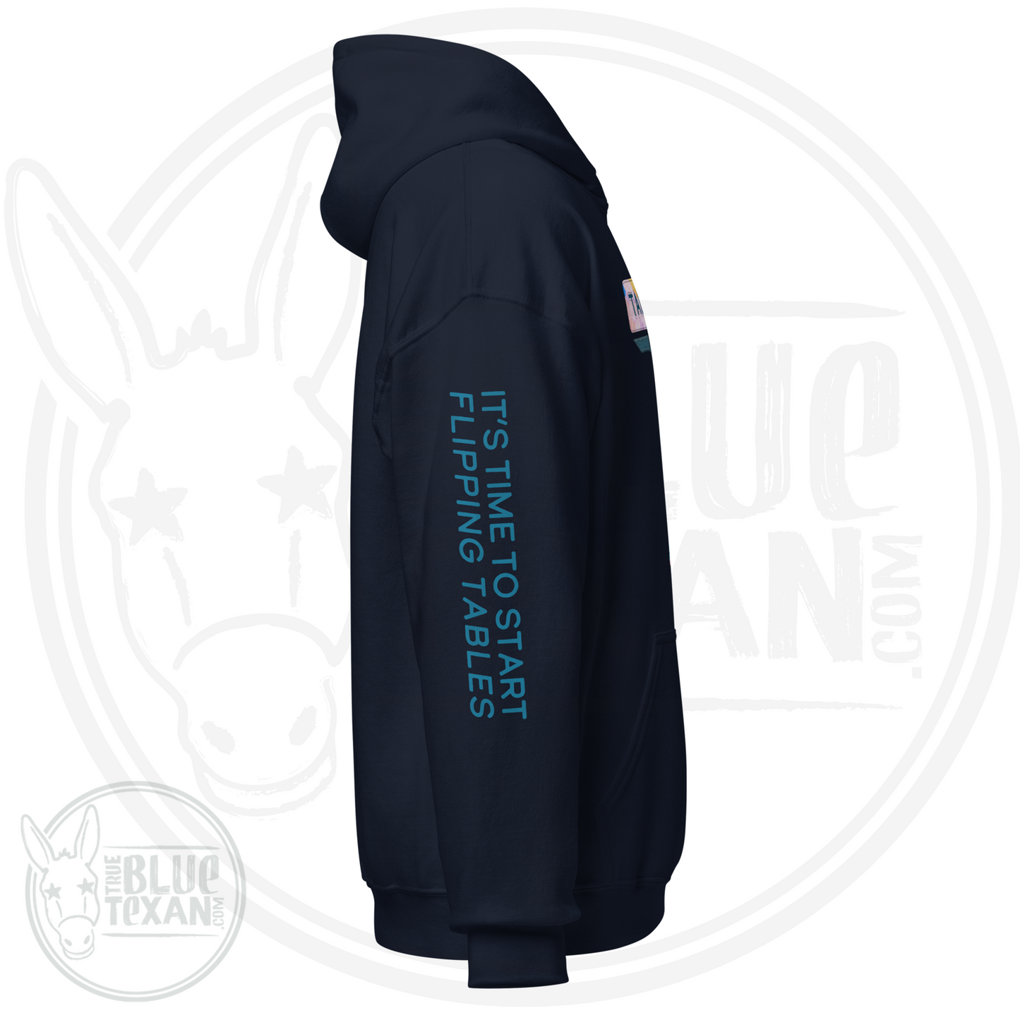 Talarico for Texas w/ Arm Quote | Faux Floral Applique | Unisex Hoodie