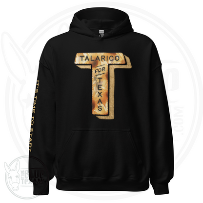 Talarico for Texas w/ Arm Quote | Faux Sunflower Applique | Unisex Hoodie