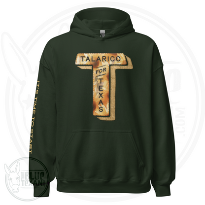 Talarico for Texas w/ Arm Quote | Faux Sunflower Applique | Unisex Hoodie
