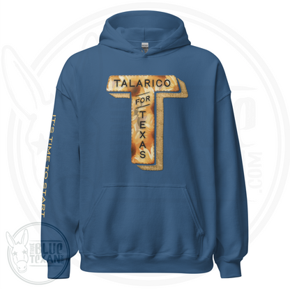 Talarico for Texas w/ Arm Quote | Faux Sunflower Applique | Unisex Hoodie