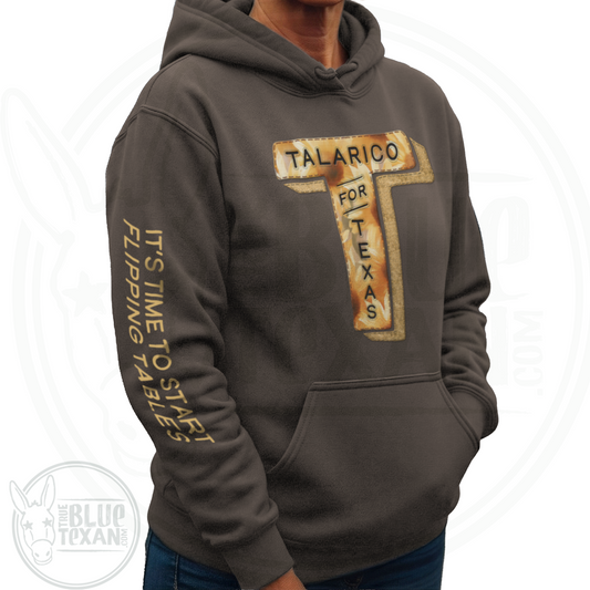 Talarico for Texas w/ Arm Quote | Faux Sunflower Applique | Unisex Hoodie