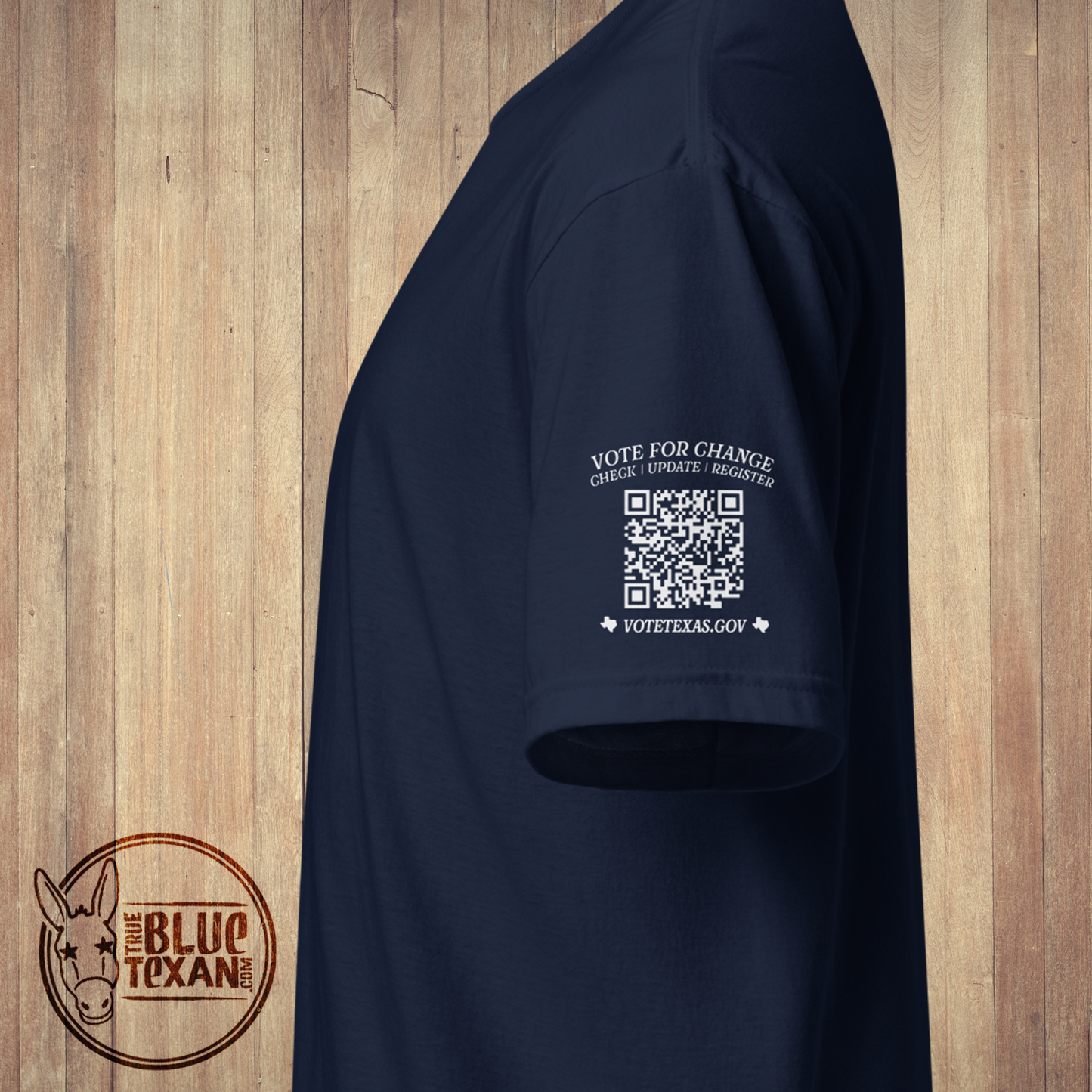 Texas Democratic Slate | Back Print w/ QR Code | Unisex Fine Jersey TShirt