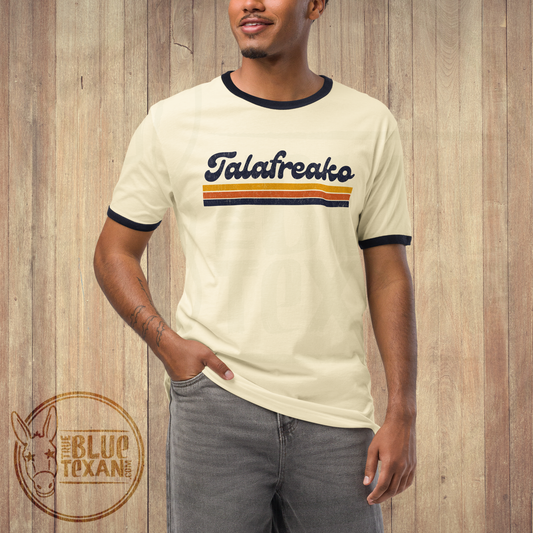 Talafreako Vintage Inspired Unisex Ringer TShirt
