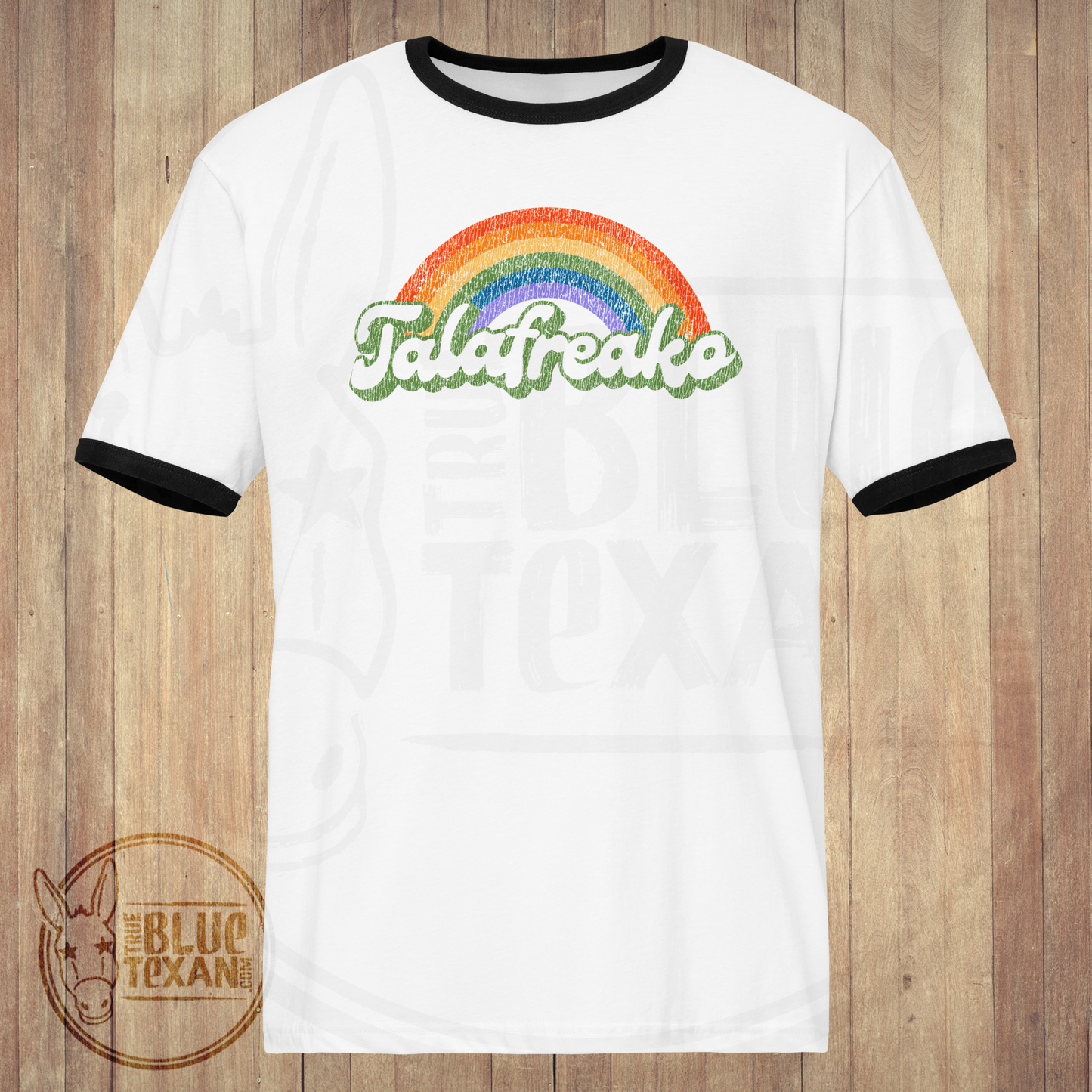 Talafreako Rainbow Vintage Inspired Pride | Unisex Ringer TShirt