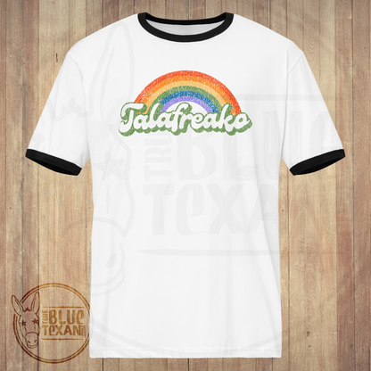 Talafreako Rainbow Vintage Inspired Pride | Unisex Ringer TShirt