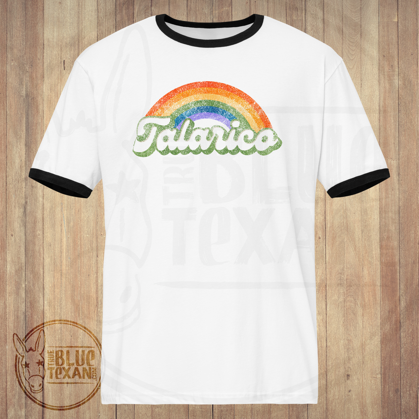 Talarico Rainbow Vintage Inspired Pride | Unisex Ringer TShirt