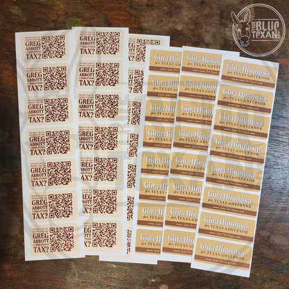 Slap the Streets! Gina Hinojosa for Texas Governor Vinyl Sticker Sets
