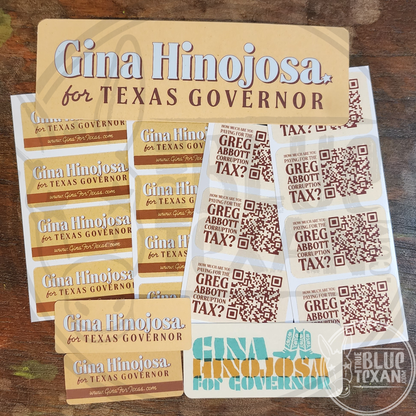 Slap the Streets! Gina Hinojosa for Texas Governor Vinyl Sticker Sets