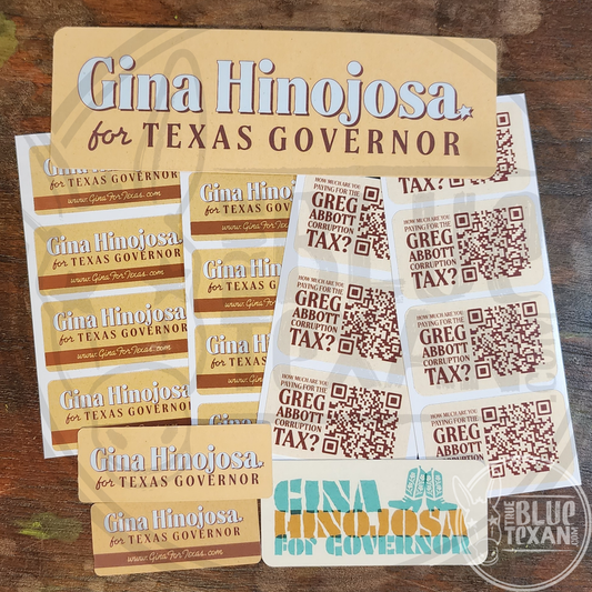 Slap the Streets! Gina Hinojosa for Texas Governor Vinyl Sticker Sets