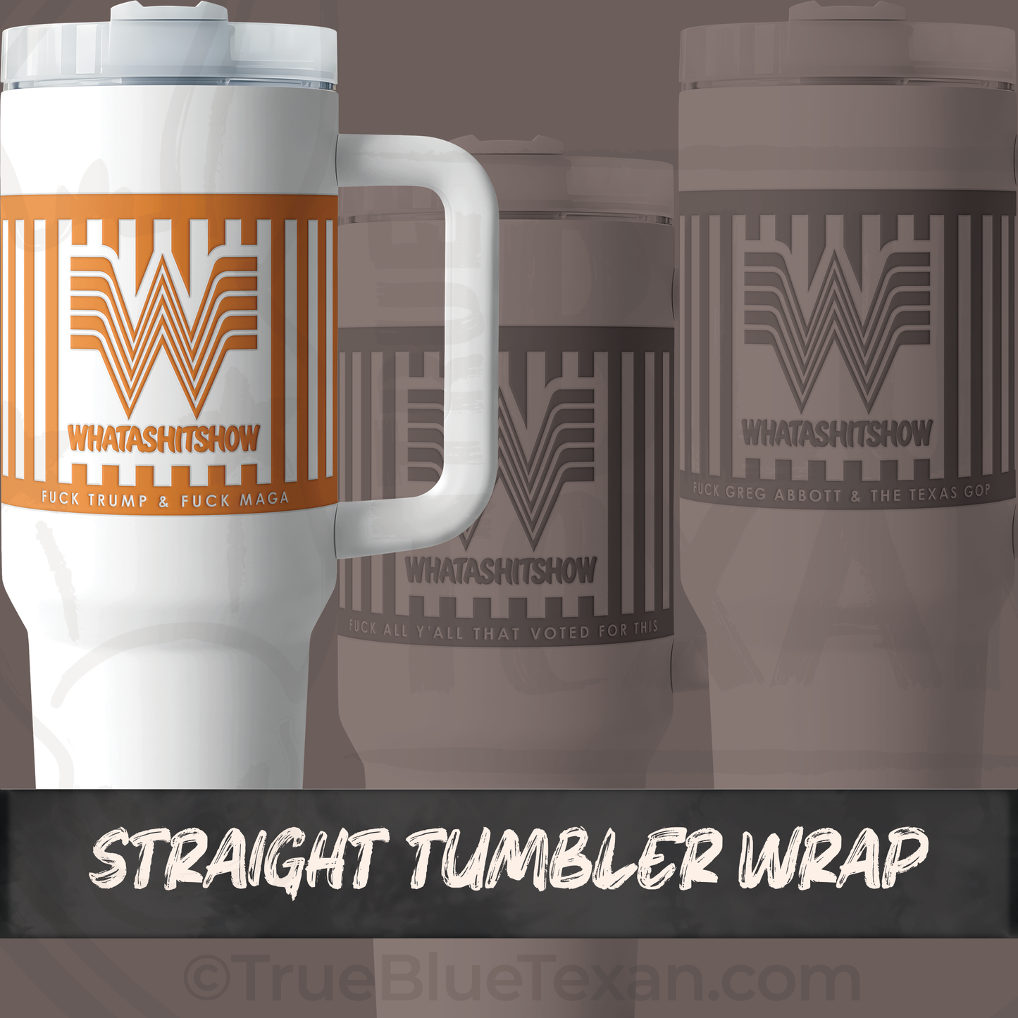 WHATASHITSHOW Tumbler Wrap & Mini Decals | Whataburger Inspired | UV Printed