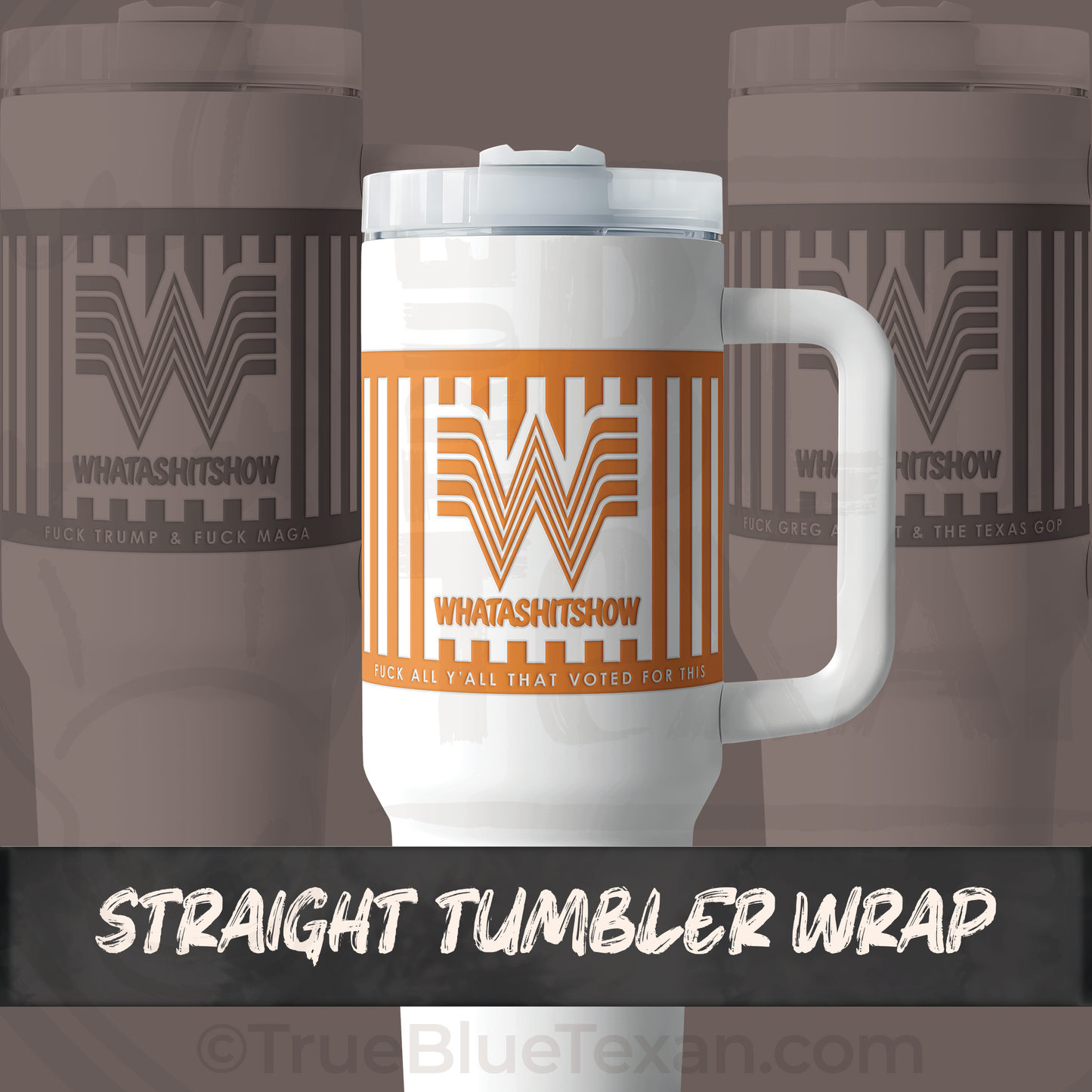 WHATASHITSHOW Tumbler Wrap & Mini Decals | Whataburger Inspired | UV Printed