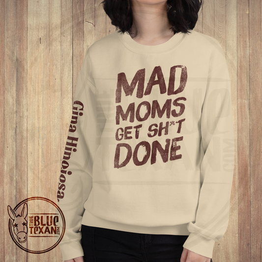 Mad Moms Get Shit Done w/ Gina Arm | Natural | Unisex Crewneck Sweatshirt