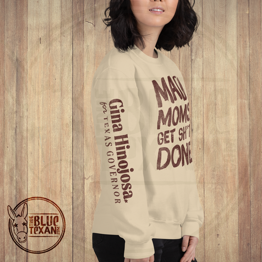 Mad Moms Get Shit Done w/ Gina Arm | Natural | Unisex Crewneck Sweatshirt