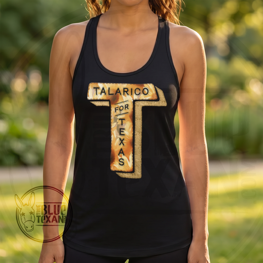Talarico for Texas Faux Embroidery | Sunflowers | Women’s Fitted Racerback Tank Top