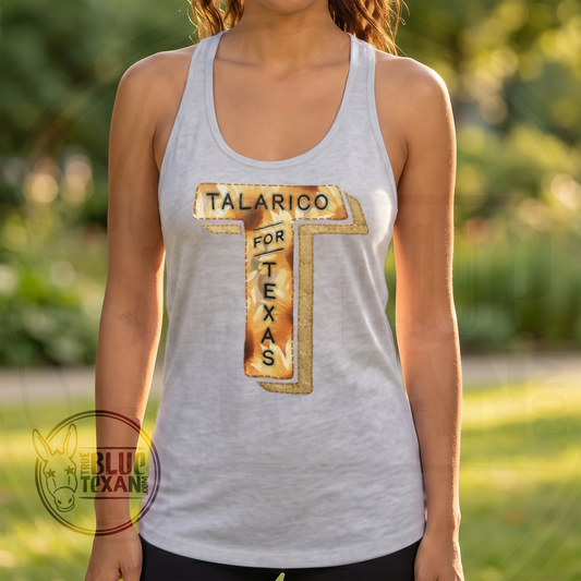 Talarico for Texas Faux Embroidery | Sunflowers | Women’s Fitted Racerback Tank Top
