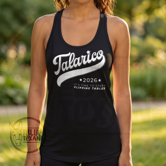 Team Talarico 2026 Flipping Tables |  Women’s Fitted Racerback Tank Top