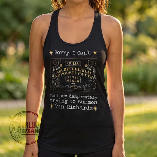 Summoning Ann Richards | Women’s Fitted Racerback Tank Top