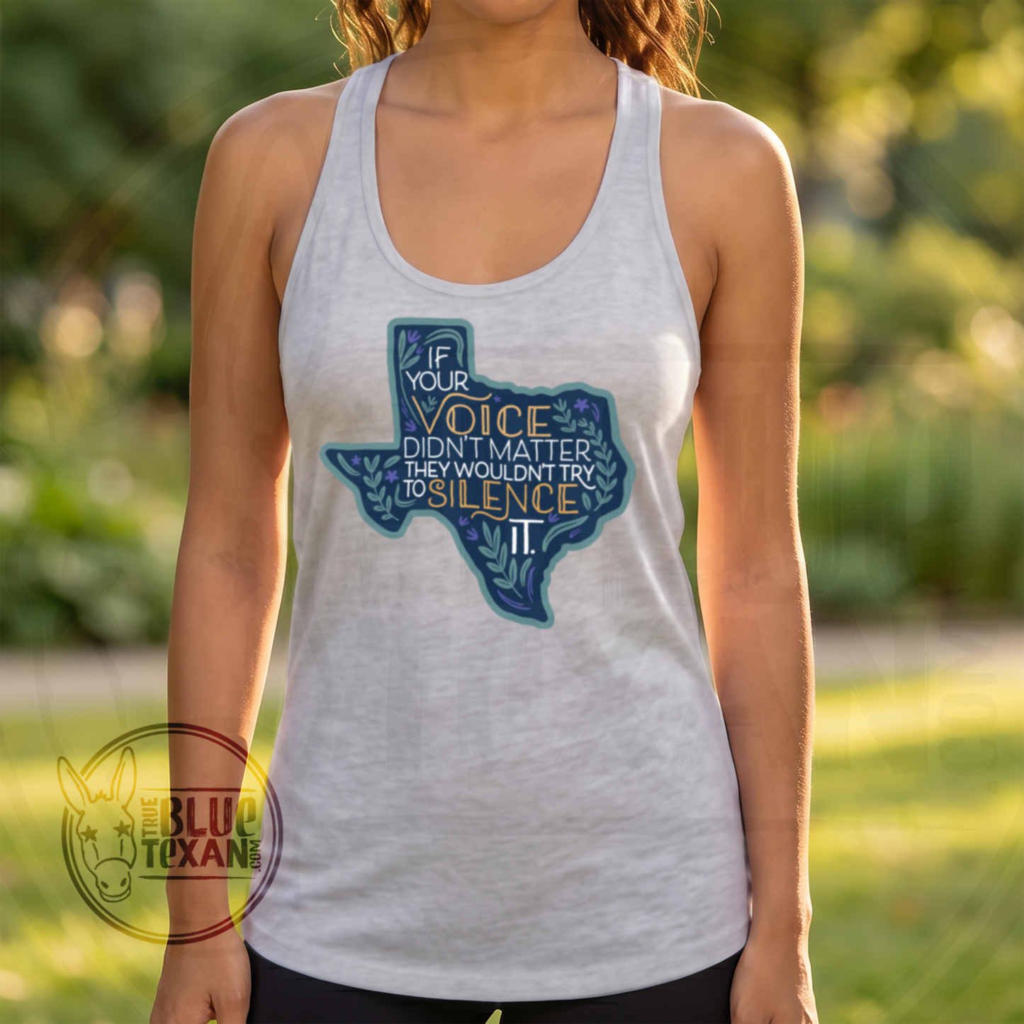 Your Voice Matters | Women’s Fitted Racerback Tank Top