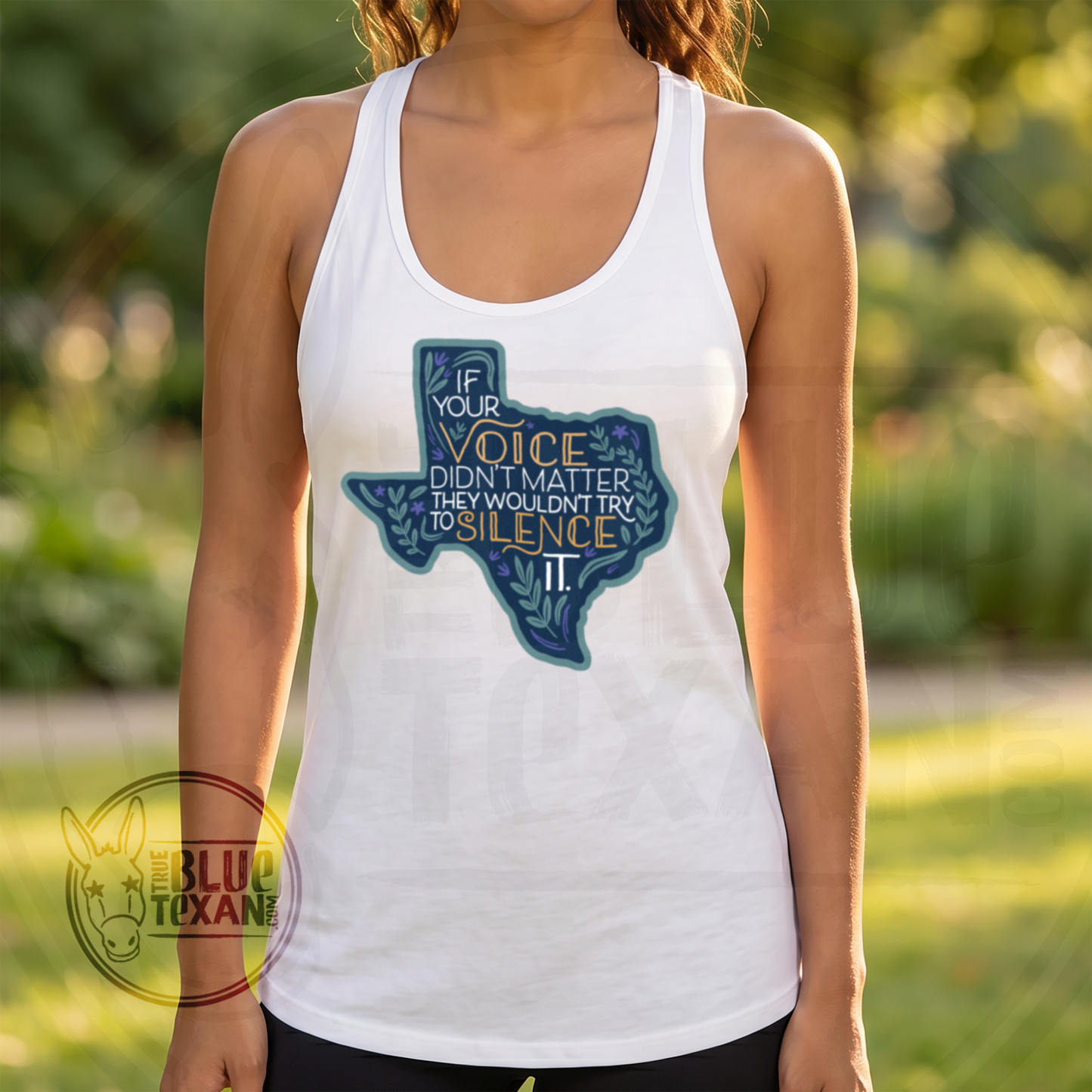Your Voice Matters | Women’s Fitted Racerback Tank Top
