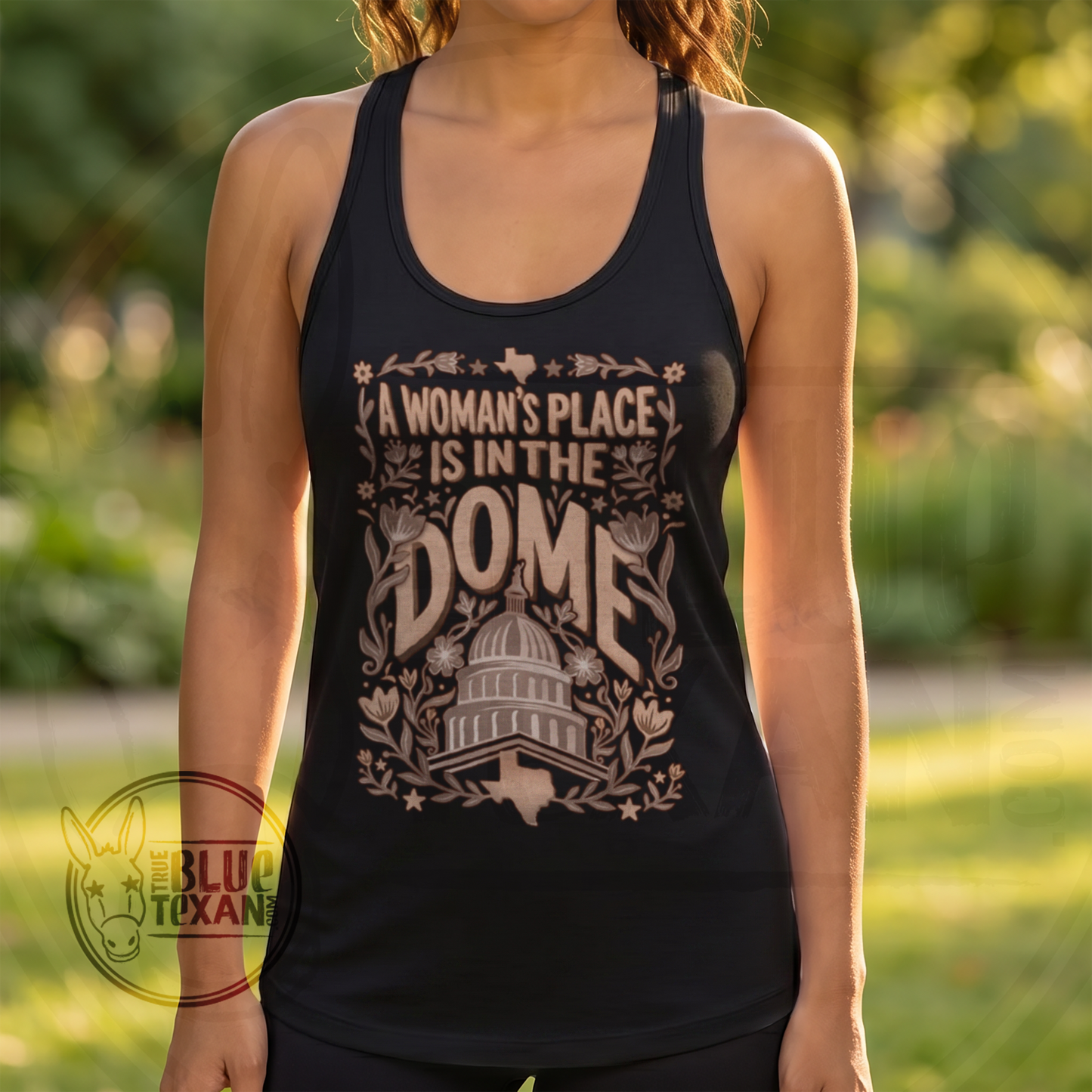 Woman's Place is in the Dome | Womens Racerback Tank Top