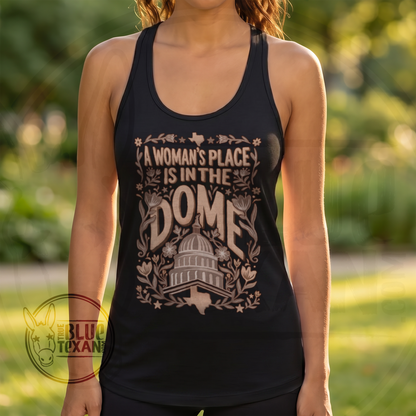 Woman's Place is in the Dome | Womens Racerback Tank Top
