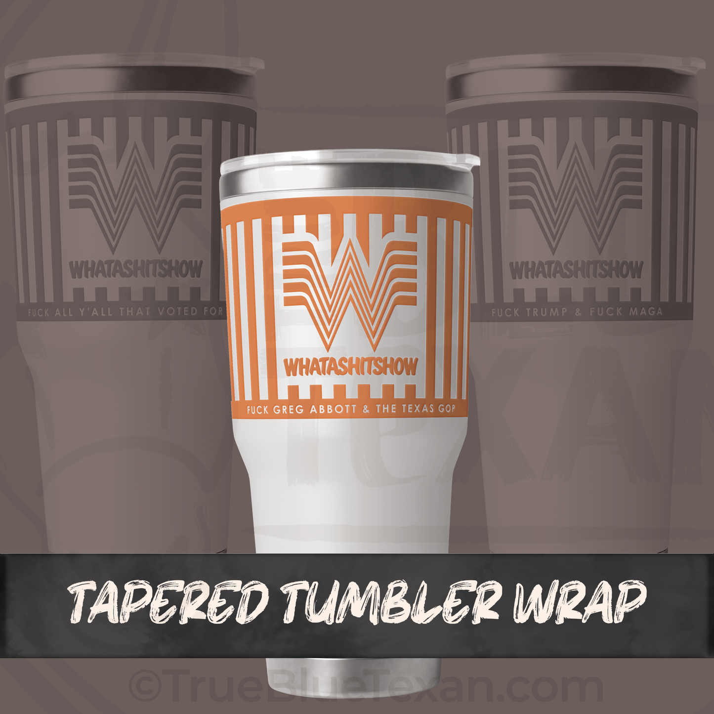 WHATASHITSHOW Tumbler Wrap & Mini Decals | Whataburger Inspired | UV Printed