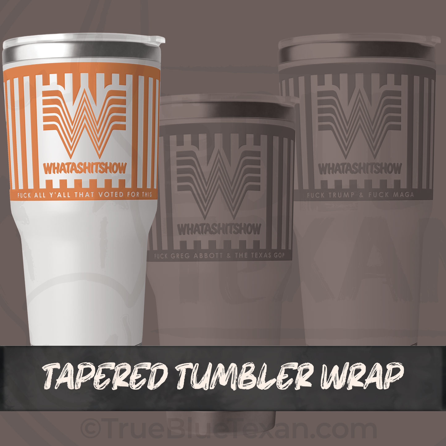 WHATASHITSHOW Tumbler Wrap & Mini Decals | Whataburger Inspired | UV Printed